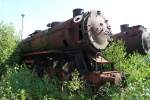 Eine der sechs BR 44 und 52 8100 der Loksammlung Falz am 12.09.09 im ehemaligen BW Falkenberg oberer Bahnhof. 