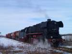 44 1486-8 mit einem Gterzug beim Bw Fest in Stafurt am 23.03.13