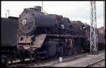 BW Wittenberge am29.08.1993: Dampflok 503517 in einem Lokzug