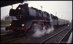 503606 führte am 10.4.1994 planmäßig den Personenzug 6873 und kam mit diesem hier um 16.33 Uhr im Bahnhof Oebisfelde an.