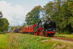 Terug naar Toen 2019: 50 307 mit Fotogüterzug bei der Ausfahrt aus Loenen, am 07.09.2019.
