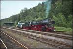 Ein Bild wie aus vergangenen Zeiten: 50 3610 und 261 671 warten am Abend des 27.05.2007 in Br�gge (Westf) auf die Ausfahrt.