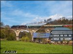 Am 30.04.2016 überquer 50 3501 den Viadukt über die Effelder in Mengersgereuth-Hämmern