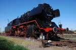 50 3695-9 am 14. April 2007 bei dem Dampflokfest des Bw Stafurt auf der Strecke fr Fhrerstandsmitfahrten