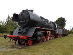 50 3521 darf man im Garten vom Meyenburger Eisenbahnhotel fotografieren.Auch zuerkennen die 201 068.Aufnahme vom 14.Juli 2018.