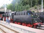 50 3539 der Ulmer Eisenbahnfreunde beim Bahnhofsfest in Bad Herrenalb am 22.08.2004. Die Lok hatte einen Sonderzug von Ettlingen nach Bad Herrenalb gebracht und wird jetzt wieder dorthin zurck fahren, mit dem Tender voran.