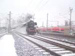 50 3648-8 am 31.01.09 in Dresden-Neustadt auf dem Weg ins Zittauer Gebirge.Rechts daneben die S1 nach Meien