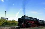 Pfingsfahrt am 23.5.10 mit dem Meininger Dampflokverein (MDV) und der 50 3501 + 3 Schrzenwagen zum Dampflokfestival 175 Jahre Deutsche Eisenbahn in Neuenmarkt-Wirsberg.