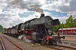 Die Dampflok 50 2740 in Breisach fr eine Sonderfahrt nach Riegel.