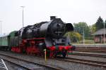 BR 50 3690-0 im Bahnhof Neuenmarkt-Wirsberg.