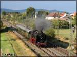 Am 15.09.2012 war die Meininger 50 3501 mit einem Sonderzug beim Korbmarkt in Lichtenfels. Hier ist sie auf der Rckfahrt bei Ebensfeld