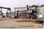 Lok 50 5065 im BW Rostock 1984, einer der letzten Dampfloks in der umgebung Rostock.