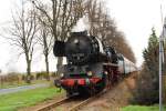 50 3708-0 bei einer Charityfahrt der Björn Schulz Stiftung durch die Dampflokgemeinschaft Brandenburg am 03.11.2013 auf der Stillgelegten Strecke kurz vor Ketzin im Havelland.