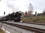 50 3648 bei der Scheinanfahrt im Bhf Thalheim, 16.12.06