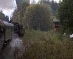 Tender voraus fährt 50 3616 - 5 von Annaberg zurück nach Schwarzenberg. 04.10.2014 11:34 Uhr.