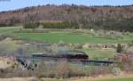 50 3501 und 52 7596 mit dem Pz nach Zollhaus-Blumberg in Epfenhofen 19.4.15