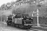 50 3501 fuhr am 30.04.16 einen Sonderzug von Meiningen nach Neuhaus am Rennweg. Hier ist die 50 3501 zu sehen beim Umsetzen in Lauscha.