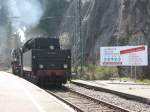 BR 50 3673 Auf Rangierfahrt im Bahnhof Triberg am 8.4.07.