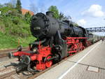 Die 52 7596 von den Eisenbahnfreunde Zollernbahn auf dem Weg nach Sigmaringen, machte kurzer Halt in Balingen.
