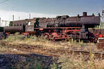 Die KDL 1 von Skoda mit der Tfz.-Nummer 52 6666 am 07.08.1994 im Bw. Berlin-Schöneweide. Die Dampflok gehörte schon zu DDR-Zeiten als Traditionlok der dama..ligen DR