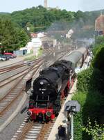 Am 24.05.2026 gibt es anl�sslich des Bahnhofsfestes, wieder Sonderfahrten von Frankfurt-H�chst nach K�nigstein(Taunus)und zur�ck. Hier in K�nigstein(Taunus) um 10:41 Uhr die 52 4867.