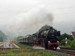 150 Jahre Lahntalbahn. 52 6106 am 31.5.08 kurz vor Bad Ems West.