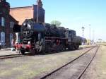 Die Stassfurter 52 8184-5 beim Dampflokfest in Satssfurt am 22.09. und 23.09.07.