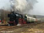 52 8079-7 bei der Ausfahrt aus dem Bahnhof Schlettau am 23.02.2008