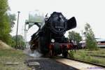 23.08.2008. Br 52 8154-8 wurde fr Fhrerstandsmitfahrten bereitgehalten(Frderverein BERLIN-ANHALTISCHE EISENBAHN). Aufgenommen am ersten Bahnaktionstag (23.und 24.8.2008).