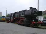 Die BR 52 8134-0 (DR)mit dem Gestnge Bauart TR 1942 im ETP Krefeld.