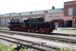 52 8154-8 des EMBB Leipzig stand am 04.07.2009 auf dem Gelnde des Bw Halle P fr Fhrerstandsmitfahrten zur Verfgung.