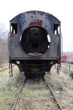 Rckansicht der 52 8069 im Eisenbahnmuseum Schwarzenberg. (27.03.09)