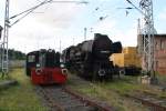 Eine K und 52 8039-9 standen am 12.09.09 im ehemaligen BW Falkenberg oberer Bahnhof.