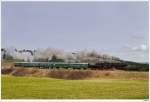 52 8134 beim Dampfspektakel 2010 auf dem Weg von Gerolstein nach Ulmen; zw. Betteldorf u. Dockweiler, 2.4.2010.