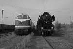 Zu einem Zusammentreffen dieser beiden Lokomotiven kam es im Oktober 1984 im Bahnhof Merseburg, oder..?