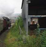 Einfahrt nach Adelebsen mit dem Sonderzug aus Gttingen um ca. 10:14h am 26.09.2010.