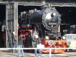 52 8131 stand am 23.10.2010 bei einem Bw Fest mit Schieberschaden im Salzwedeler Schuppen.