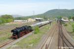 52 8079 stellt den Sonderzug nach Dresden in Lbau bereit am 08.05.2011