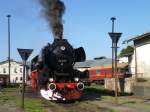 52 8131 stand beim Bw Fest in Nossen am 24.09.11 gut unter Dampf.

