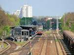 Rundfahrt auf der Berliner S-Bahn Innenring, 52 8177-9 kurz vor der Einfahrt in den Bahnhof Berlin Neuklln am 05.