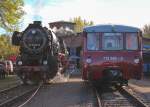 19.10.13 / 52 8154-8 und 772 345-5 im Bahnmuseum Leipzig / die 52 bot Fhrerstandmitfahrten an