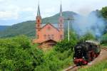 Am 28.05.2014 beförderte 52 4867 einen Sonderzug von Neustadt/Weinstraße nach Bundenthal-Rumbach und zurück. Zusätzlich absolvierte sie von dort Zwischenfahrten in Richtung Dahn bzw. Wilgartswiesen. Hier fährt sie aus Wilgartswiesen aus.