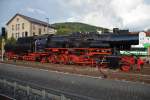 Die Dampflok 52 8195-1 am 06.09.2014 in Meiningen