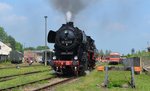 Technischen Kulturdenkmal der Stadt Leipzig 52 8154-8 um 21. Großen Eisenbahnfest im Bw Weimar  25 Jahre Thüringer Eisenbahnverein e.v  28.05.2016