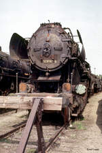  Frontalaufnahme  der ex DR-Rekolok 52 8187 in der Dampfloksammlung Falz in Basdorf.