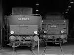 Die Schlepptender der Dampflokomotiven 52 8149-8 und 58 261. (Sächsisches Eisenbahnmuseum Chemnitz-Hilbersdorf, September 2020)