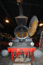 Im Rundhaus I des Sächsischen Eisenbahnmuseums in Chemnitz-Hilbersdorf befindet sich unter anderem die Dampflokomotive 58 261. (September 2020)