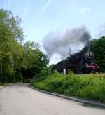 Am 2.Juni 2013 fuhr 58 311 der Ulmer Eisenbahnfreunde ins Murgtal hier bei Rastatt.