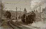 Die UEF 58 311 rangiert in Titisee um ihren Zug der 3-Seen-Bahn zu umfahren und ihn dann nach Seebrugg zu ziehen.