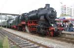 58 311 ist soeben mit ihrem Sonderzug im Bf Gppingen zum Modellbahn-Treff 2007 der Fa.